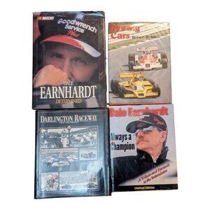 Lot of 4 NASCAR Racing BOOKS‎ Dale Earnhardt Sr. racing cars Darlington
